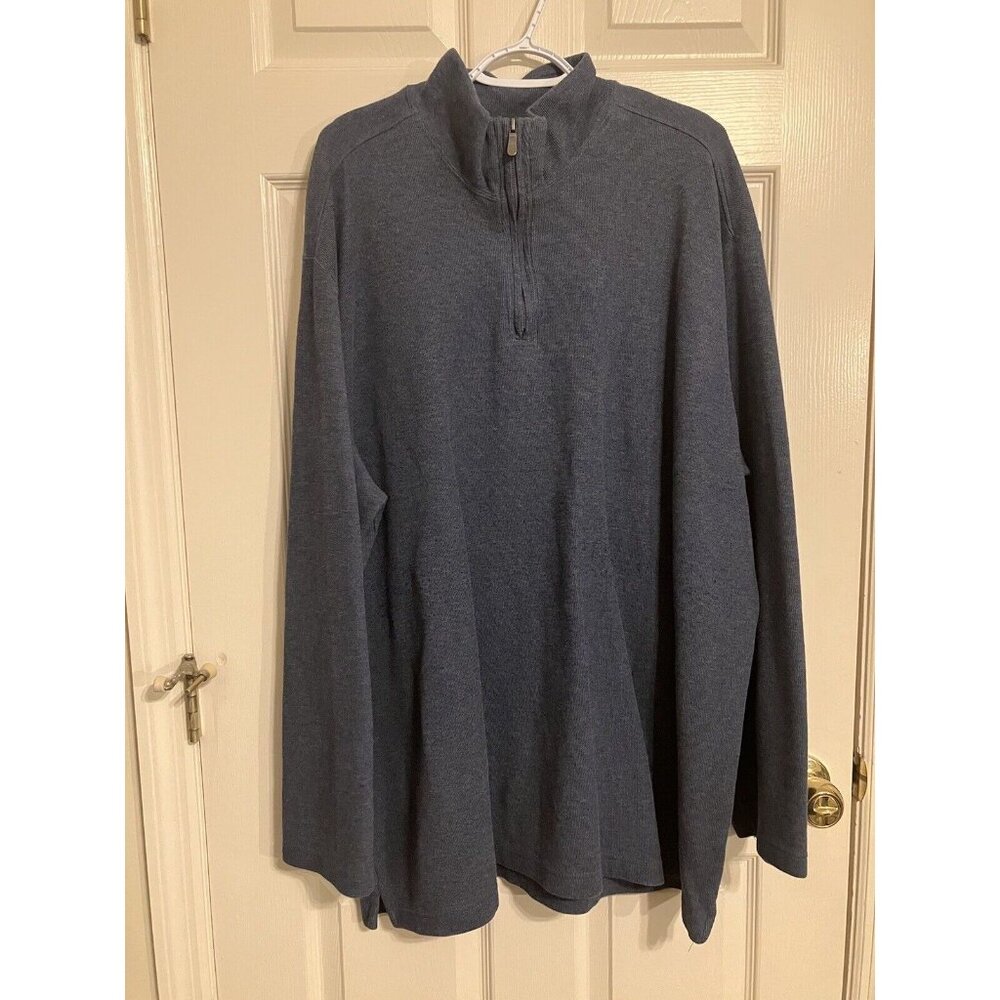 Joseph Abboud Mens 3XLT Pullover Sweater 1/4 zip VGC Gray